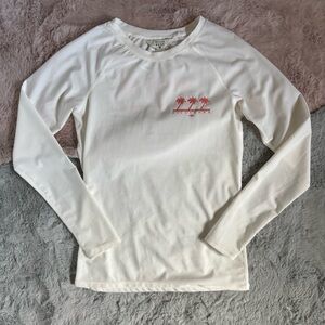 Billabong white beach babe long sleeve rashguard